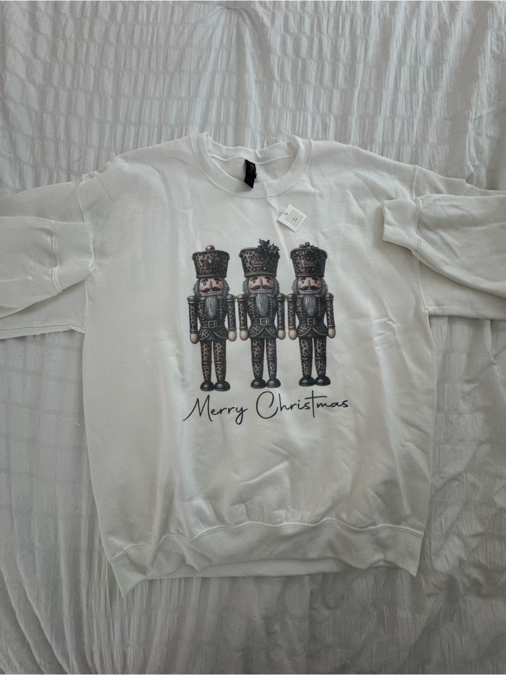 nutcracker cheetah print christmas crewneck
